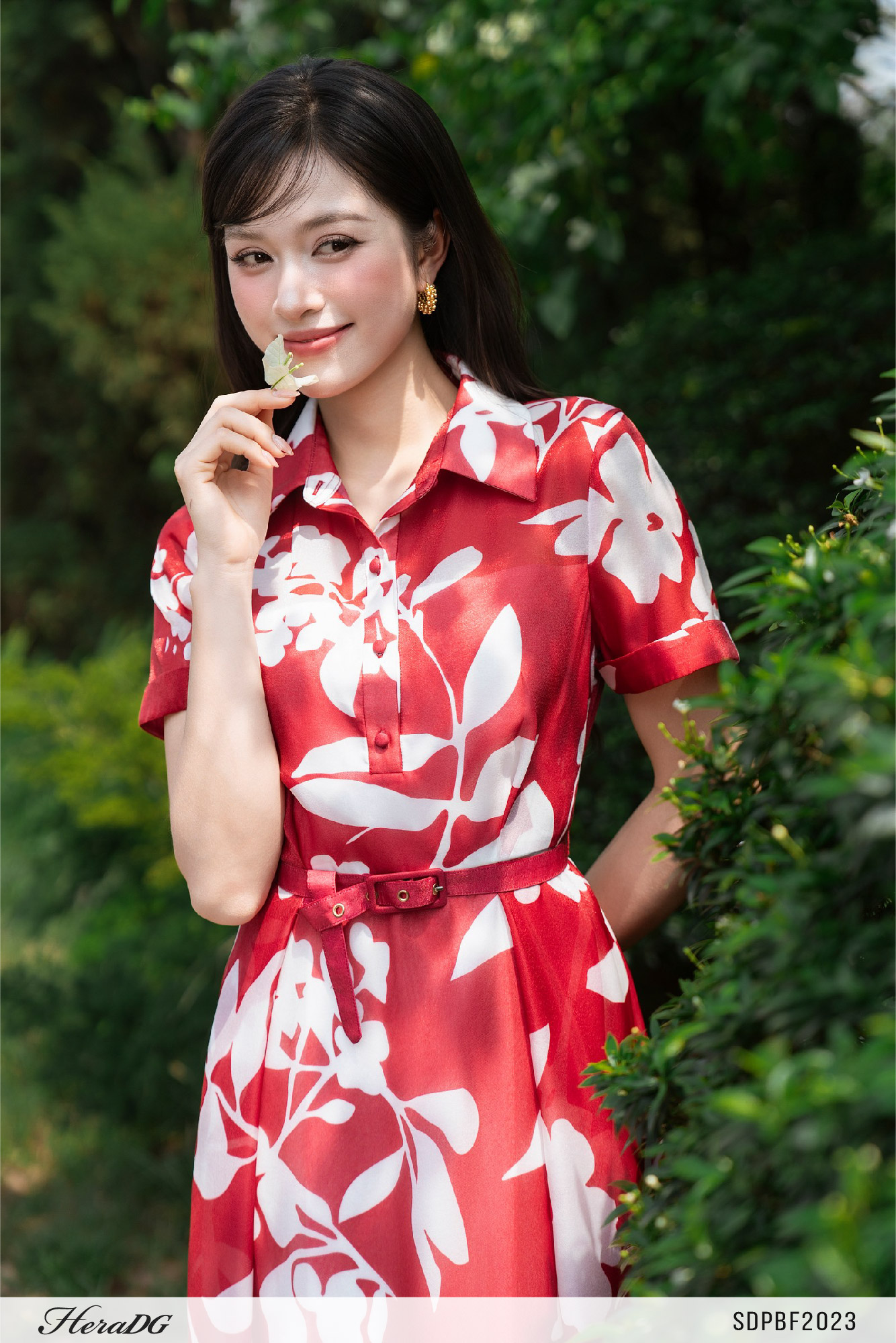 Ảnh của Đầm xòe họa tiết tay lơ vê